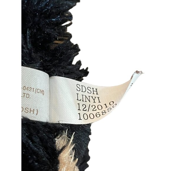 Dan Dee Brown‎ and Black Dog Plush with Easter Bunny Ears 2010 8" - Picture 5 of 6